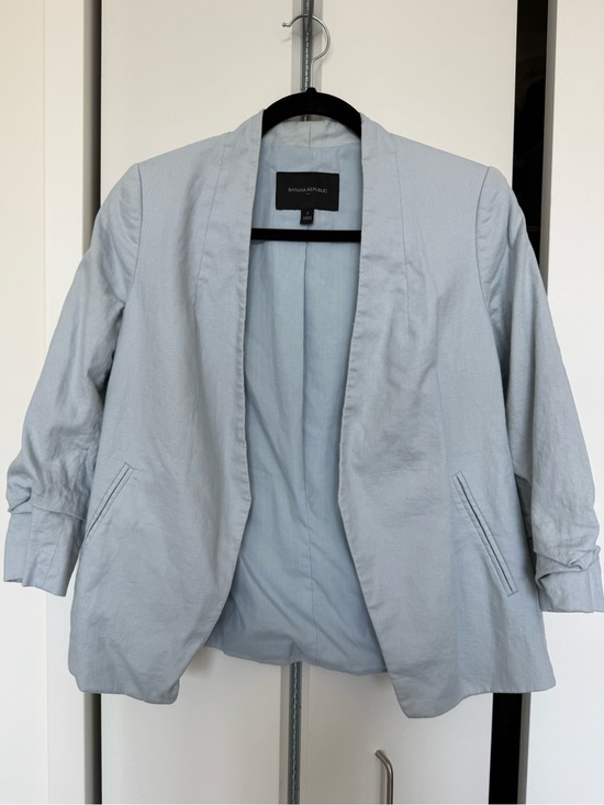 Banana Republic Jackets & Blazers - Banana Republic Pale Blue Open-Front Blazer